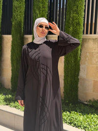 Daily Summer Abaya With Elegant Embroidery - Al Karam Qadri 
