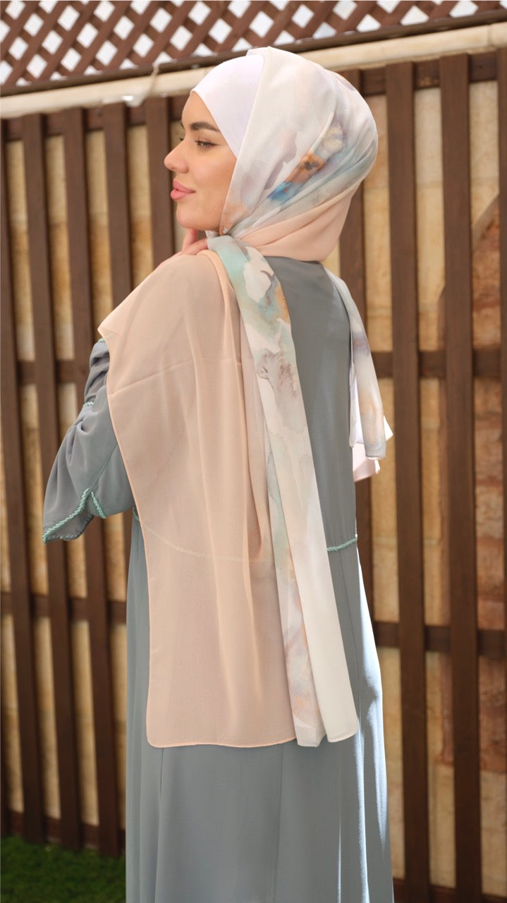 
                  
                    2-Layered Colored Abaya
                  
                