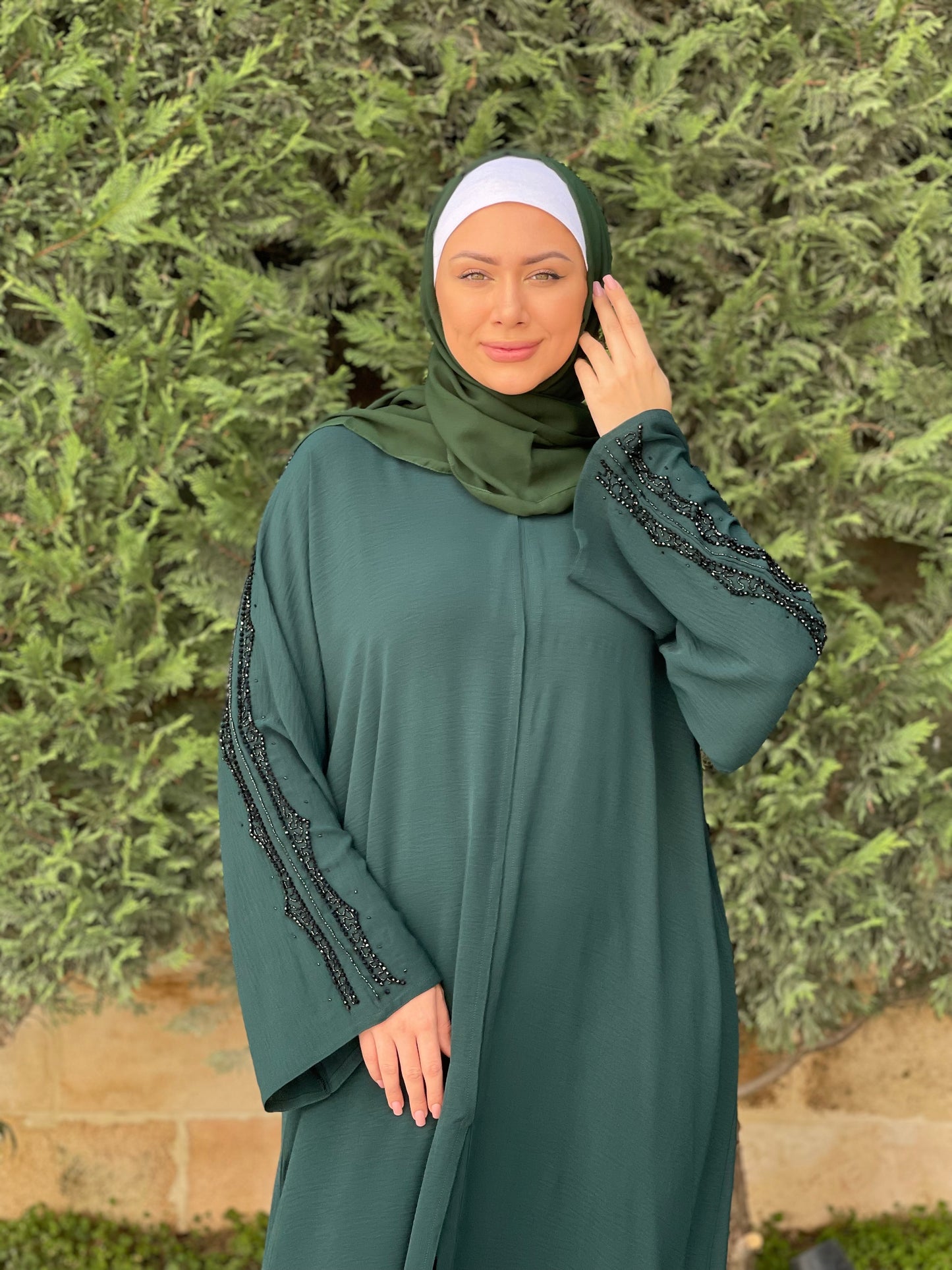 Exquisite Olive-Green Abaya 54 Exquisite Olive-Green Abaya 54