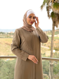 Chic Pleated Embroidered Jilbab - Al Karam Qadri 