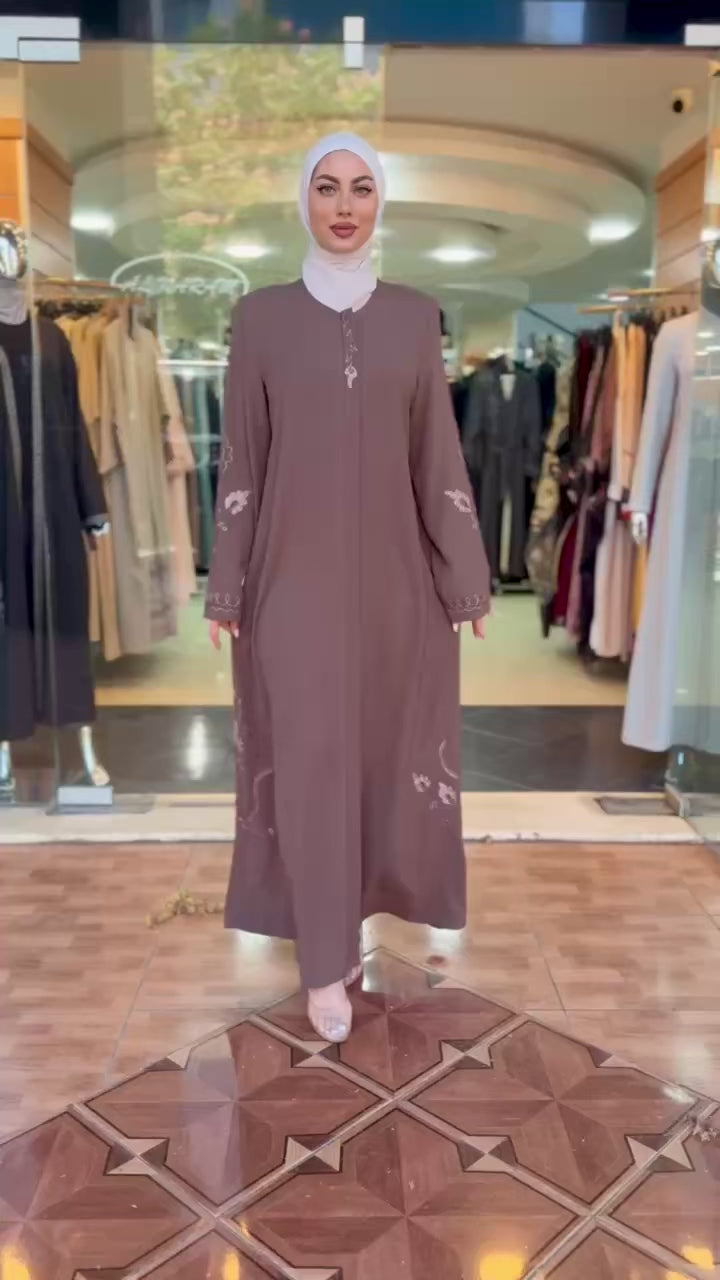 Practical And Modern Embroidered Abaya