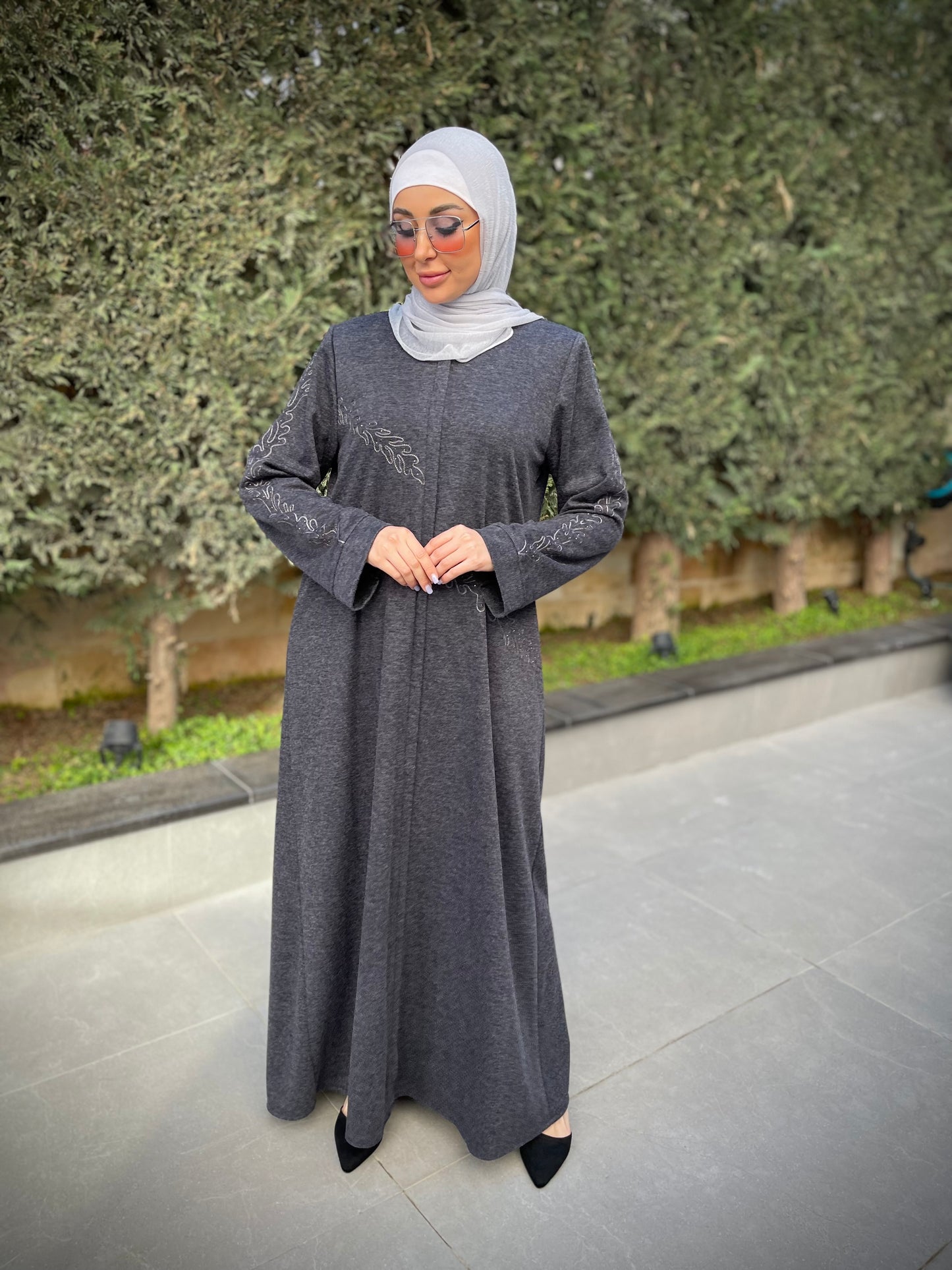
                  
                    Modern Embroidered Wool Winter Abaya
                  
                