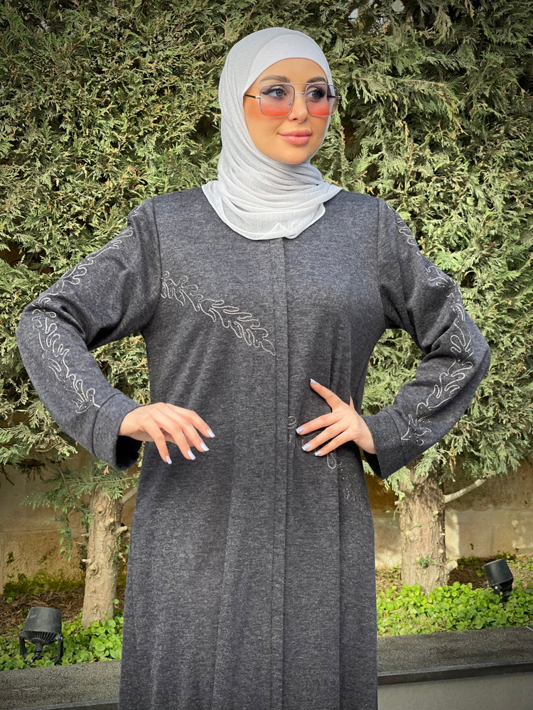 
                  
                    Modern Embroidered Wool Winter Abaya
                  
                