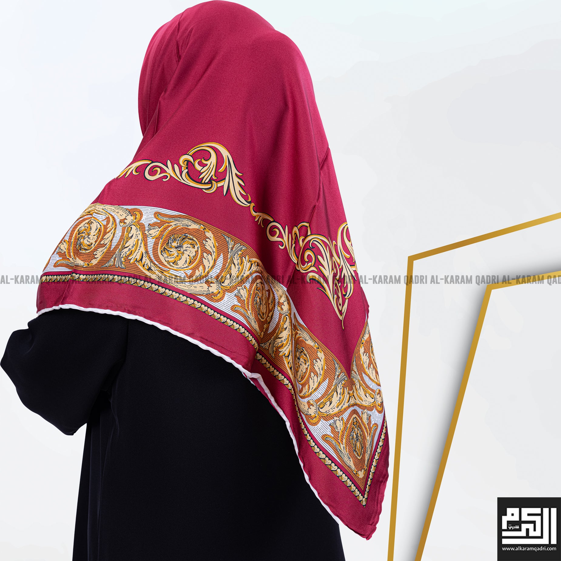 Patterned Turkish Square Hijab