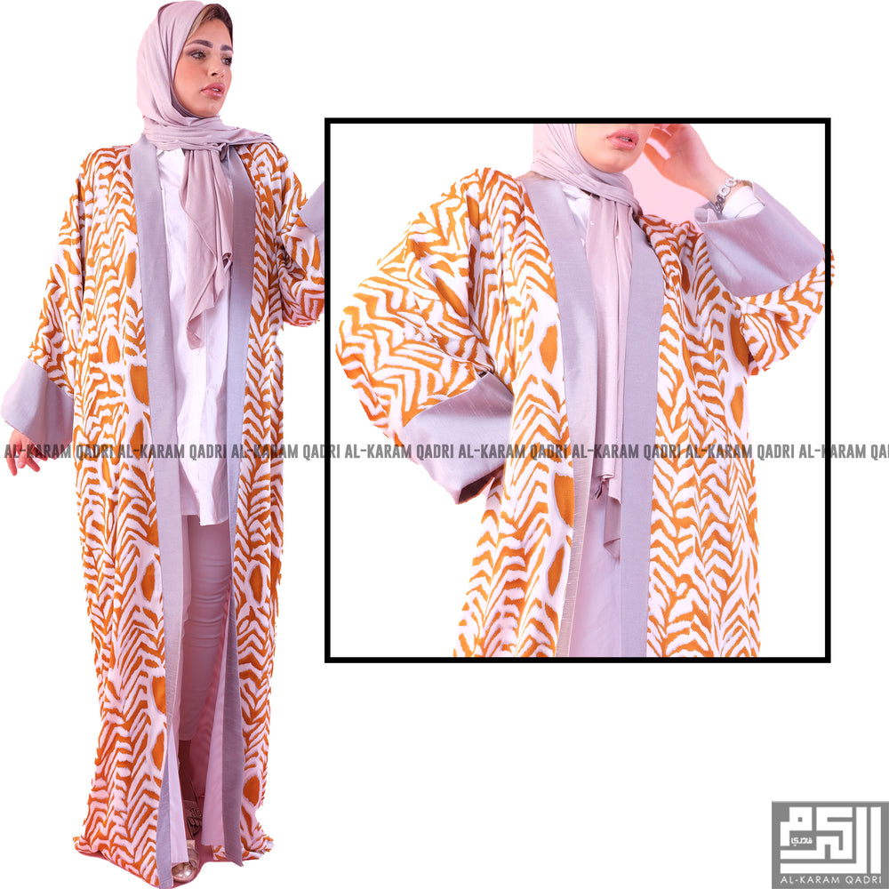 Colorful Silk Abaya