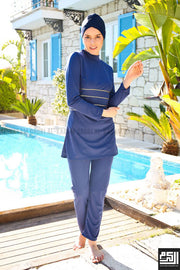 Navy Blue Simple Burkini