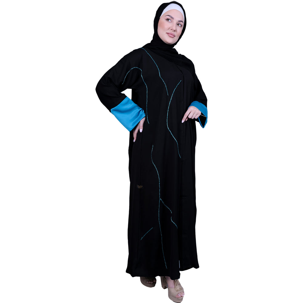 
                  
                    Turquoise Detailed Abaya
                  
                