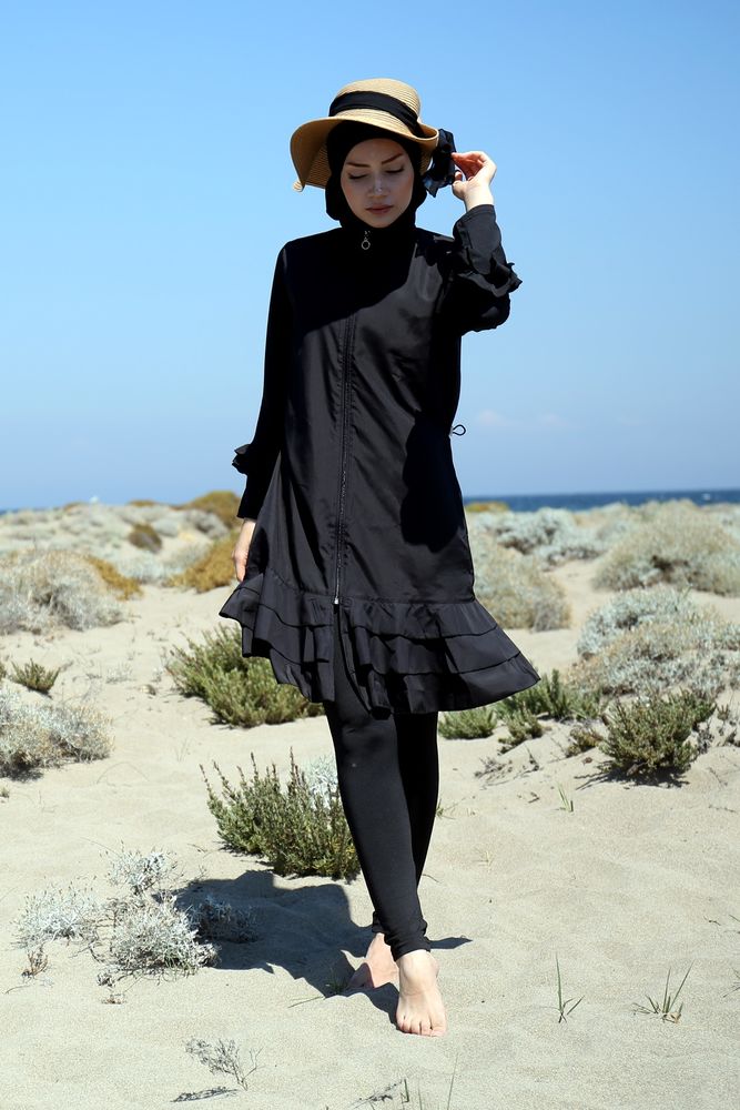 
                  
                    Parachute Black Zipper Full Closed Hijab Swimsuit
                  
                
