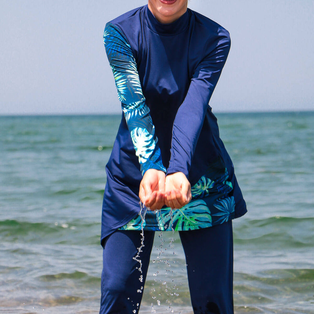 
                  
                    Navy Blue Full Covered Hijab Swimsuit
                  
                