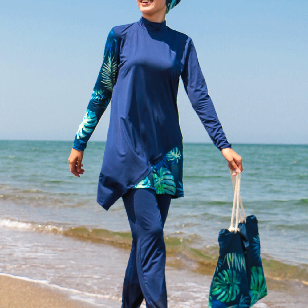 
                  
                    Navy Blue Full Covered Hijab Swimsuit
                  
                