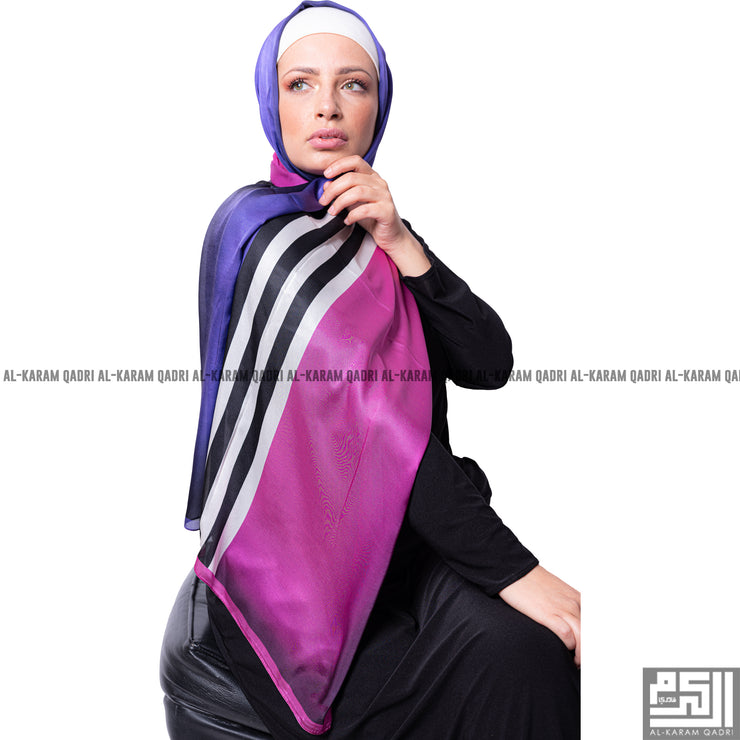 Turkish Satin Striped Shawl - Al Karam Qadri
