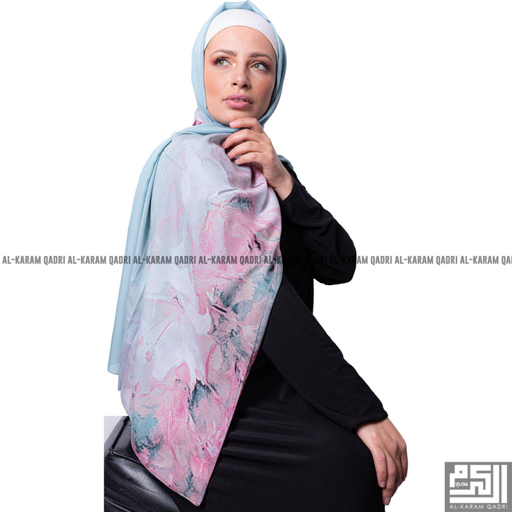Turkish Satin Patterned Shawl - Al Karam Qadri